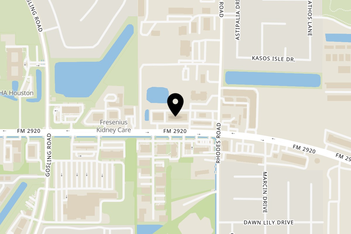 Map showing the location of La Casa del Abuelo on 5200 Farm to Market 2920 Ste 110 in Spring